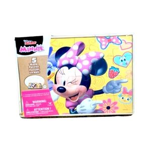 Disney junior Minnie 5 wooden puzzles